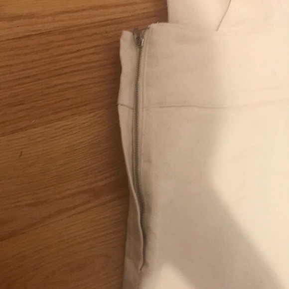 ZARA white / cream denim jumper dress - Picture 3 of 5